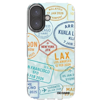 Picasee Apple iPhone 16 Hülle - Transparentes Silikon - PASSPORT EDITION