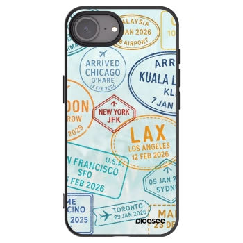 Picasee Apple iPhone 16e Hülle - Schwarzes Silikon - PASSPORT EDITION