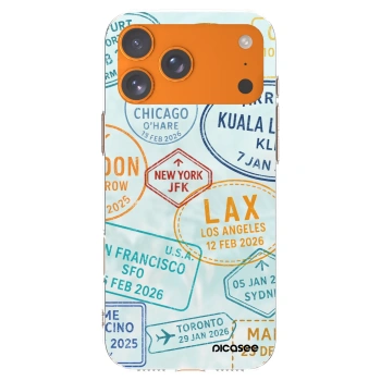 Picasee Apple iPhone 17 Pro Max Hülle - Transparentes Silikon - PASSPORT EDITION