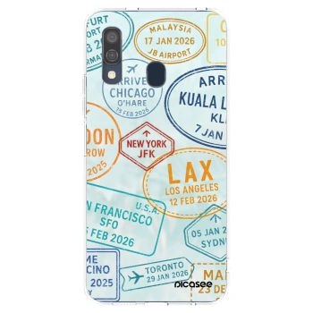 Picasee Samsung Galaxy A40 A405F Hülle - Transparentes Silikon - PASSPORT EDITION