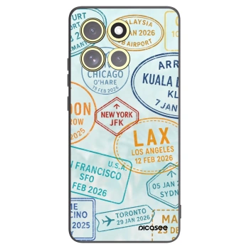 Picasee Motorola Moto G86 Power 5G Hülle - Schwarzes Silikon - PASSPORT EDITION