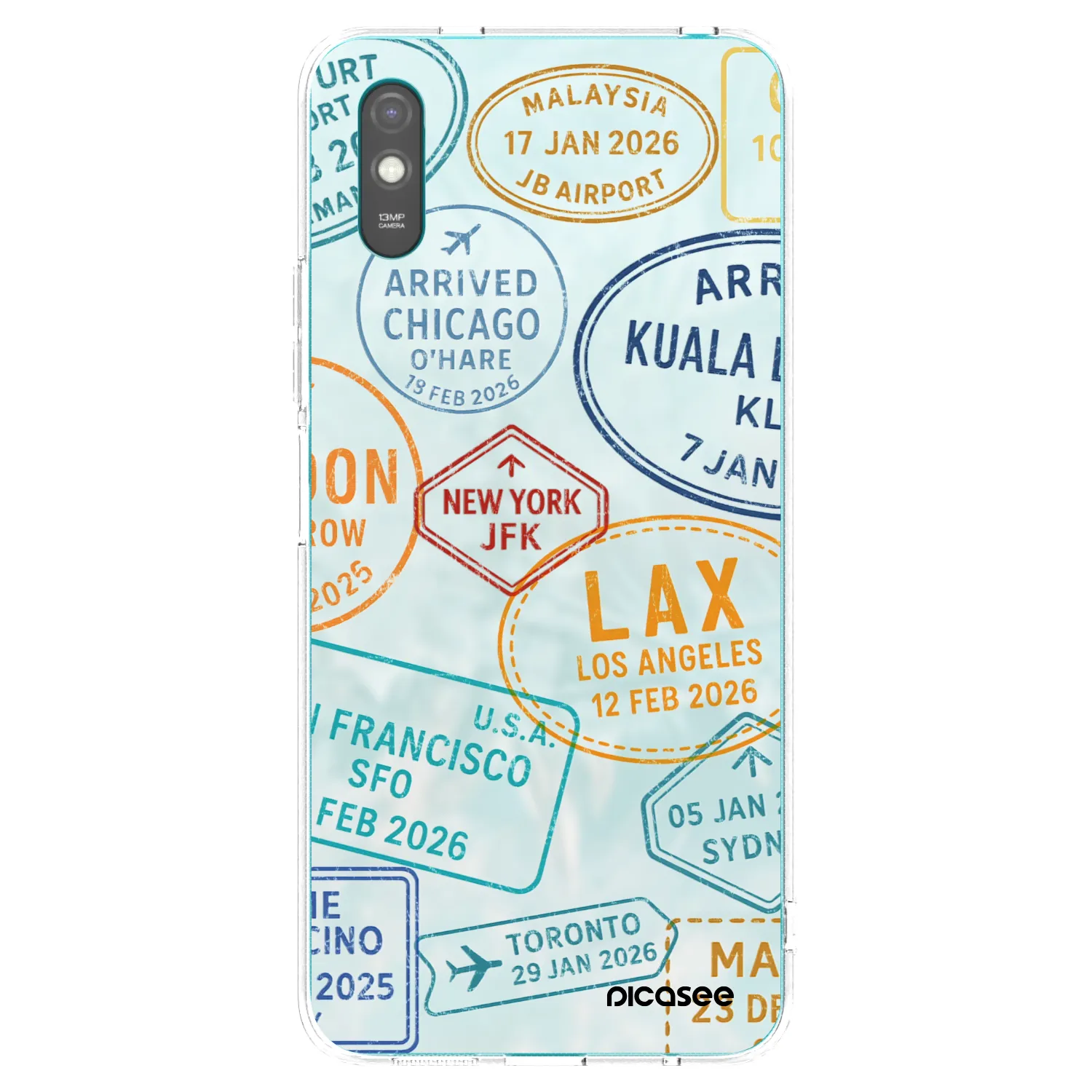 Picasee Xiaomi Redmi 9A Hülle - Transparentes Silikon - PASSPORT EDITION