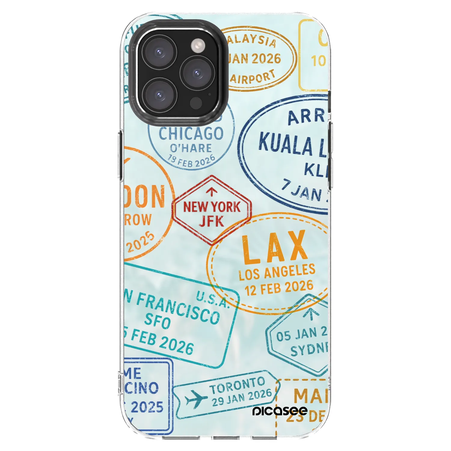 Picasee Apple iPhone 12 Pro Max Hülle - Transparentes Silikon - PASSPORT EDITION