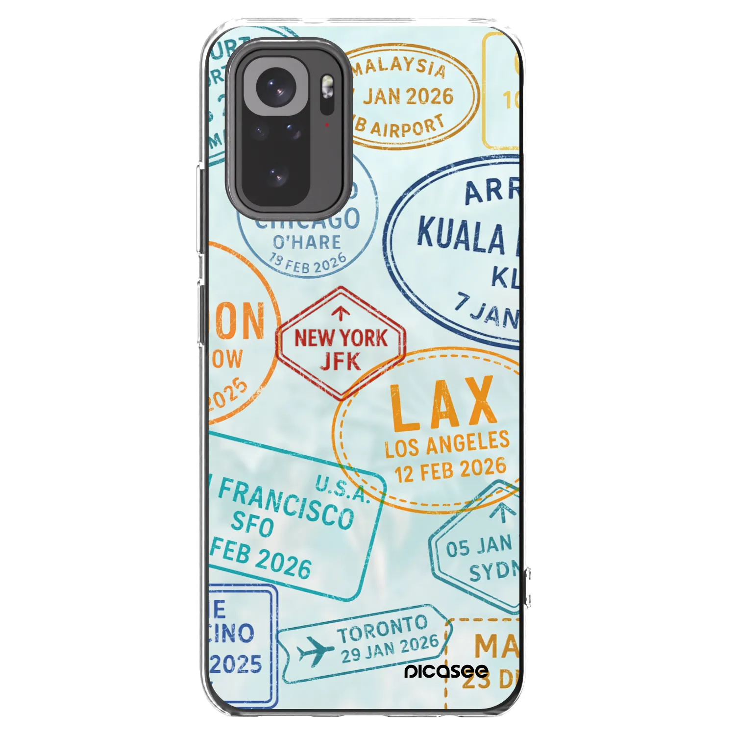 Picasee Xiaomi Redmi Note 10 Hülle - Transparentes Silikon - PASSPORT EDITION
