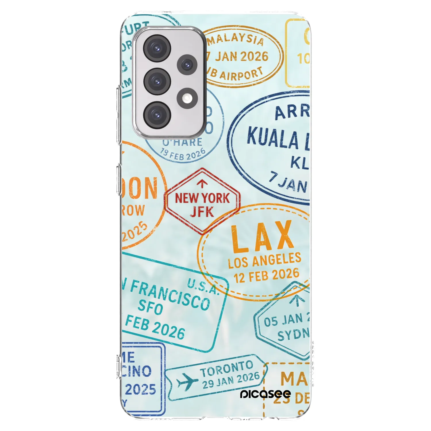 Picasee Samsung Galaxy A52 5G A525F Hülle - Transparentes Silikon - PASSPORT EDITION
