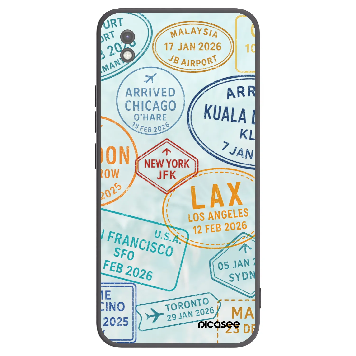 Picasee Xiaomi Redmi 9AT Hülle - Schwarzes Silikon - PASSPORT EDITION