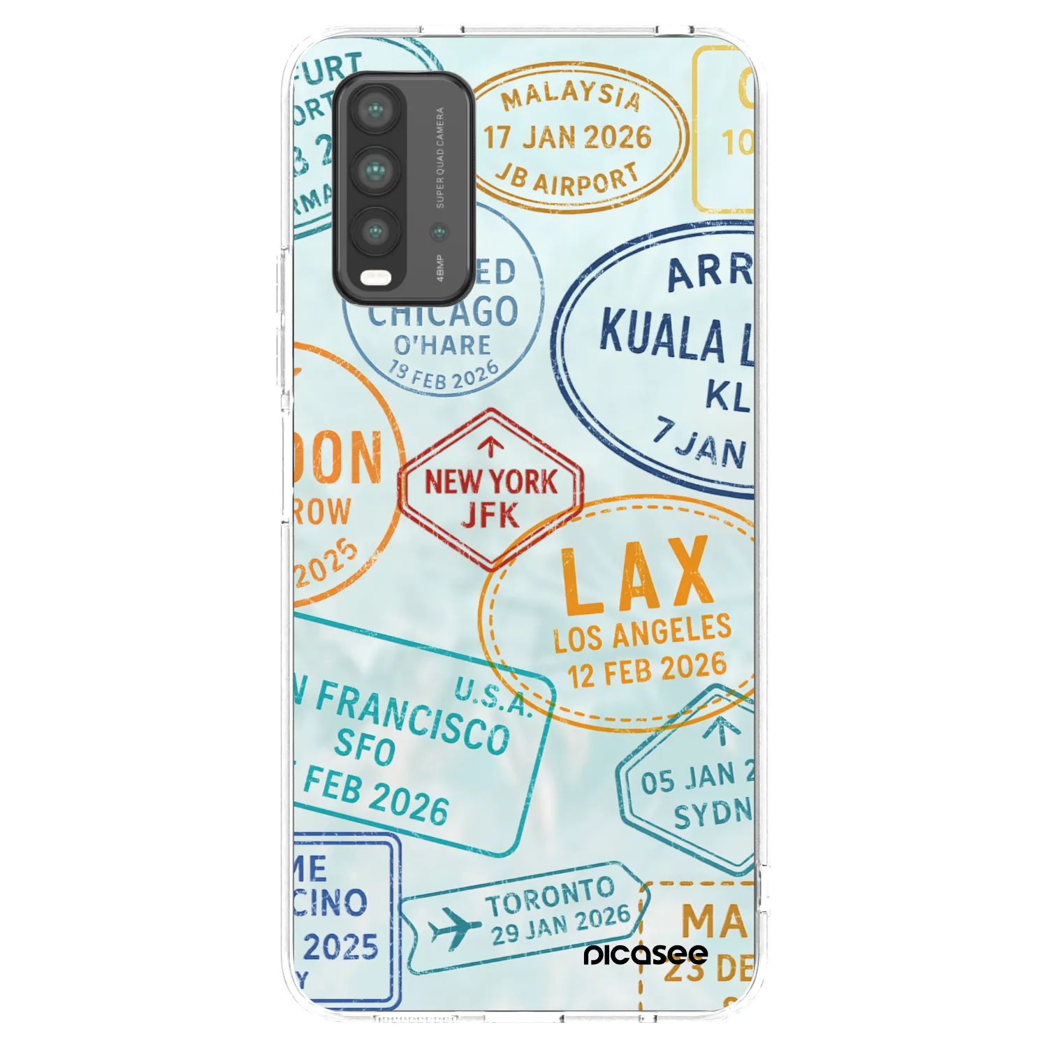 Picasee Xiaomi Redmi 9T Hülle - Schwarzes Silikon - PASSPORT EDITION
