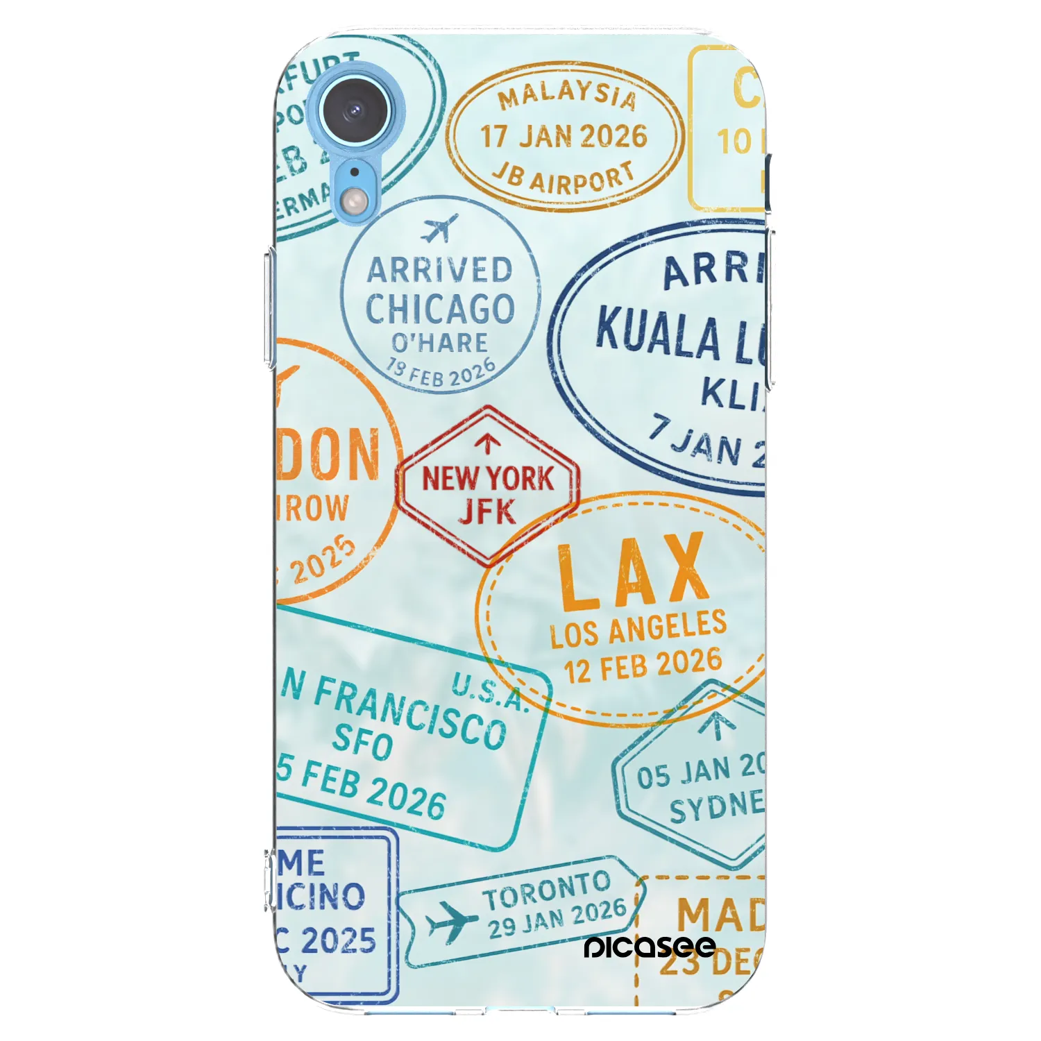 Picasee Apple iPhone XR Hülle - Transparentes Silikon - PASSPORT EDITION