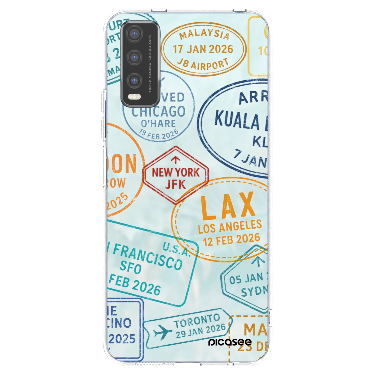 Picasee Vivo Y20s Hülle - Transparentes Silikon - PASSPORT EDITION