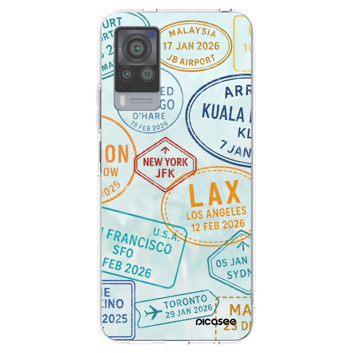 Picasee Vivo X60 Pro 5G Hülle - Transparentes Silikon - PASSPORT EDITION