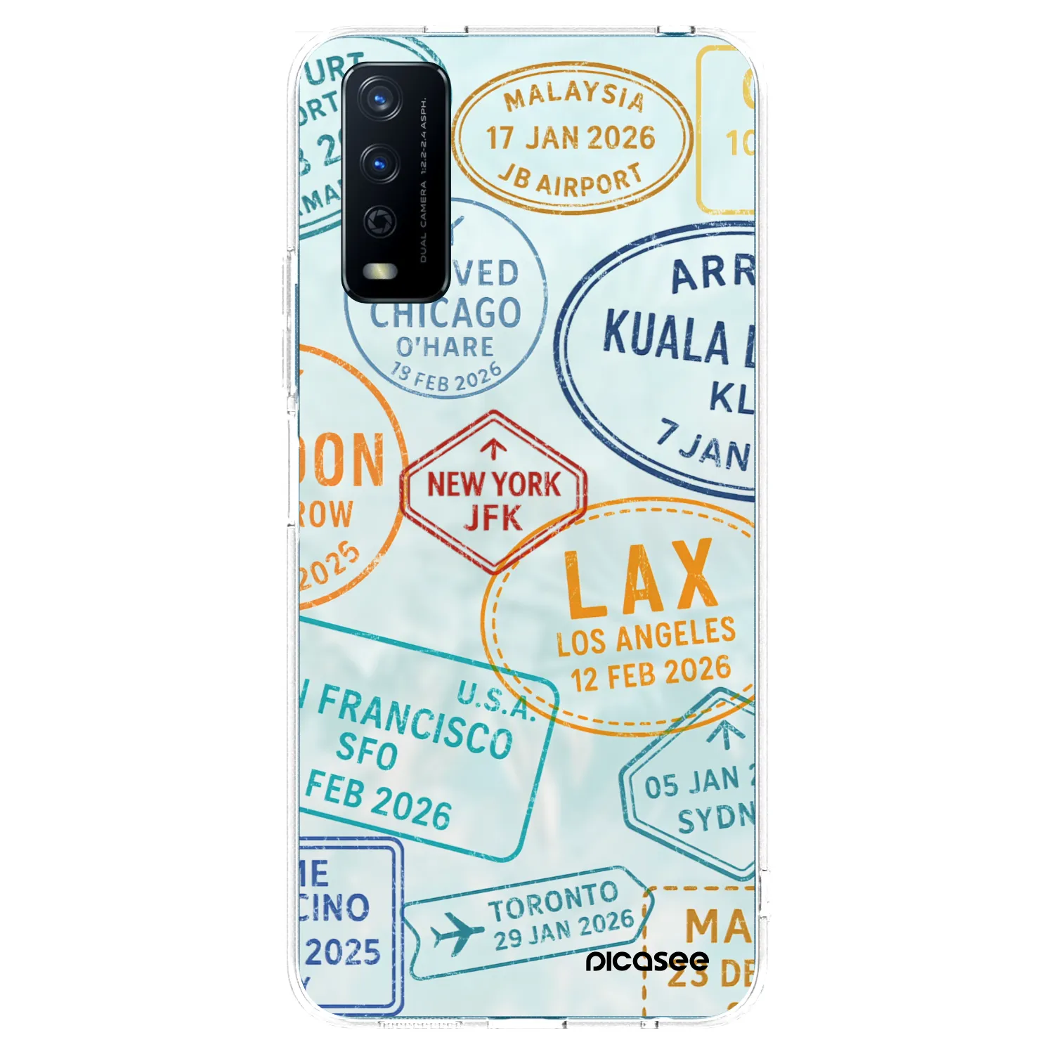 Picasee Vivo Y11s Hülle - Transparentes Silikon - PASSPORT EDITION