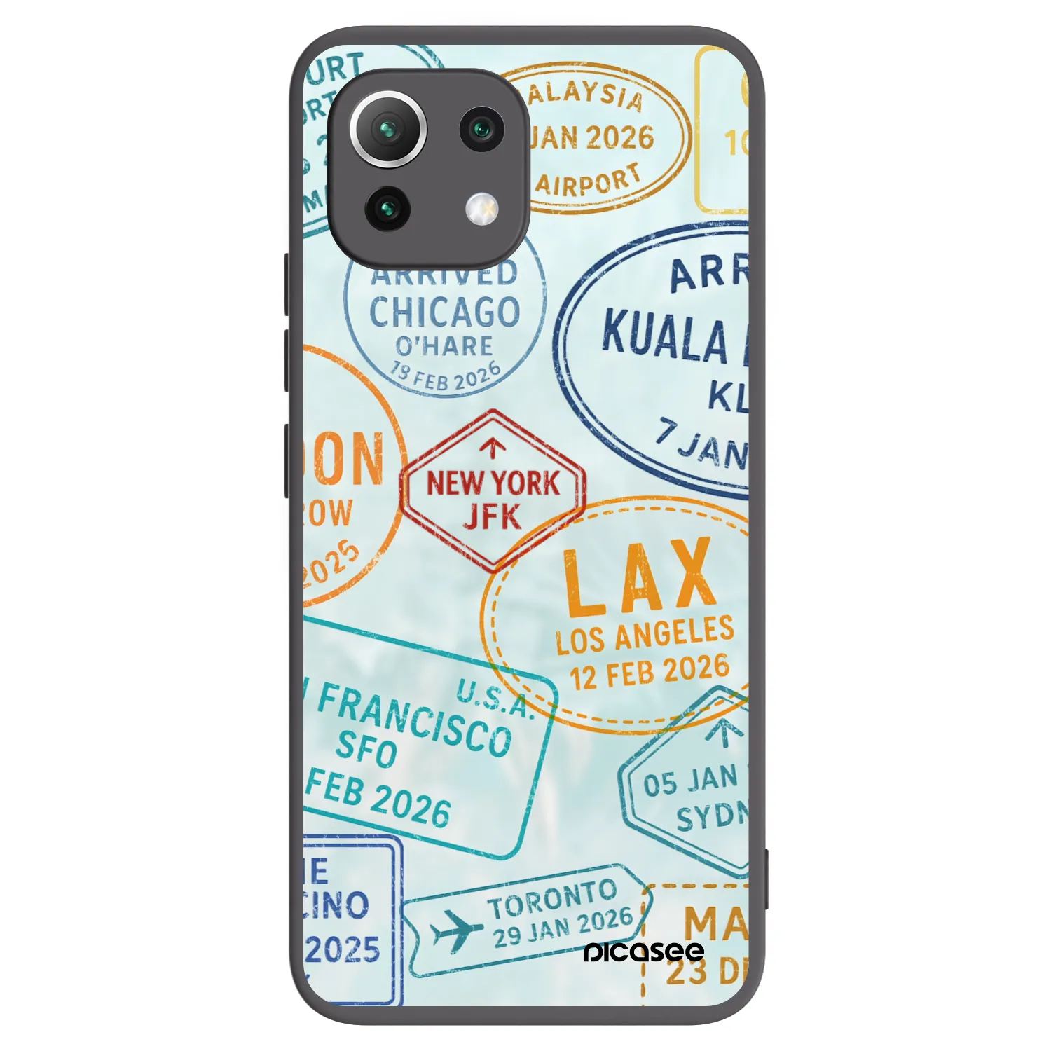 Picasee Xiaomi 11 Lite 5G NE Hülle - Schwarzes Silikon - PASSPORT EDITION