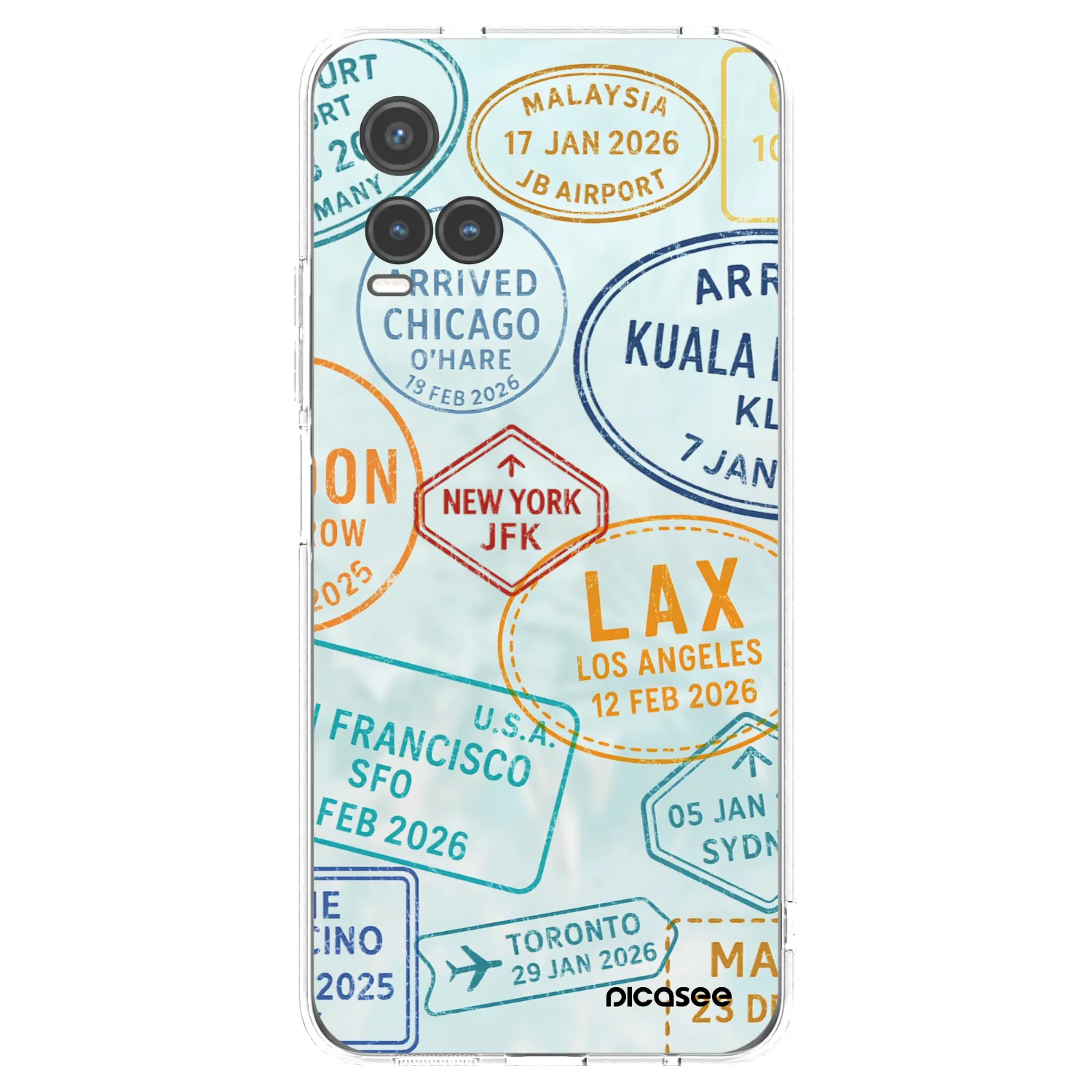 Picasee Vivo Y33s Hülle - Transparentes Silikon - PASSPORT EDITION
