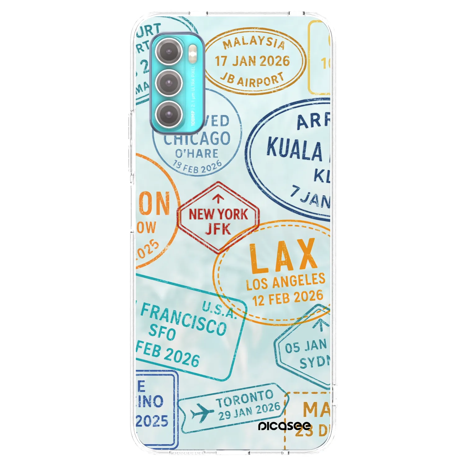 Picasee Motorola Moto G60 Hülle - Transparentes Silikon - PASSPORT EDITION