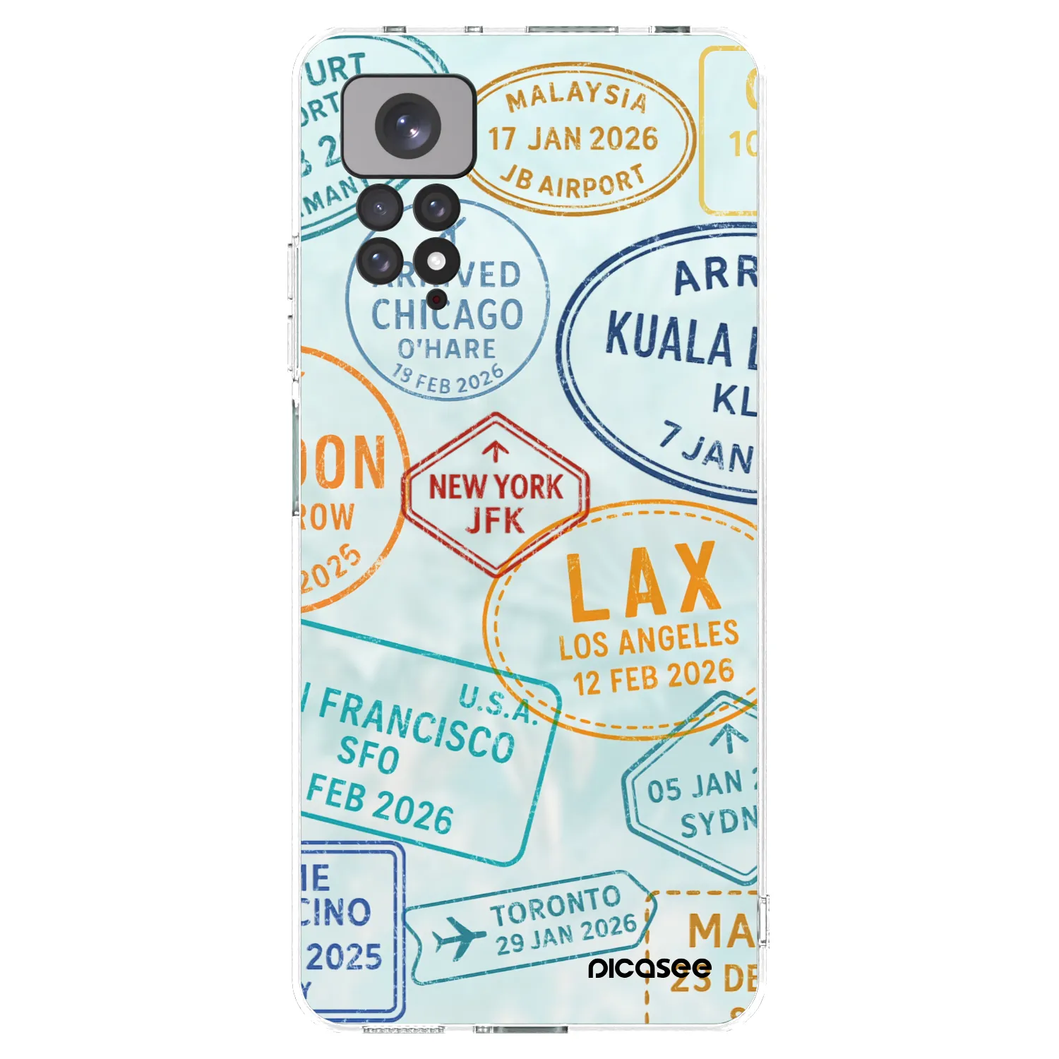 Picasee Xiaomi Redmi Note 11S 4G Hülle - Transparentes Silikon - PASSPORT EDITION