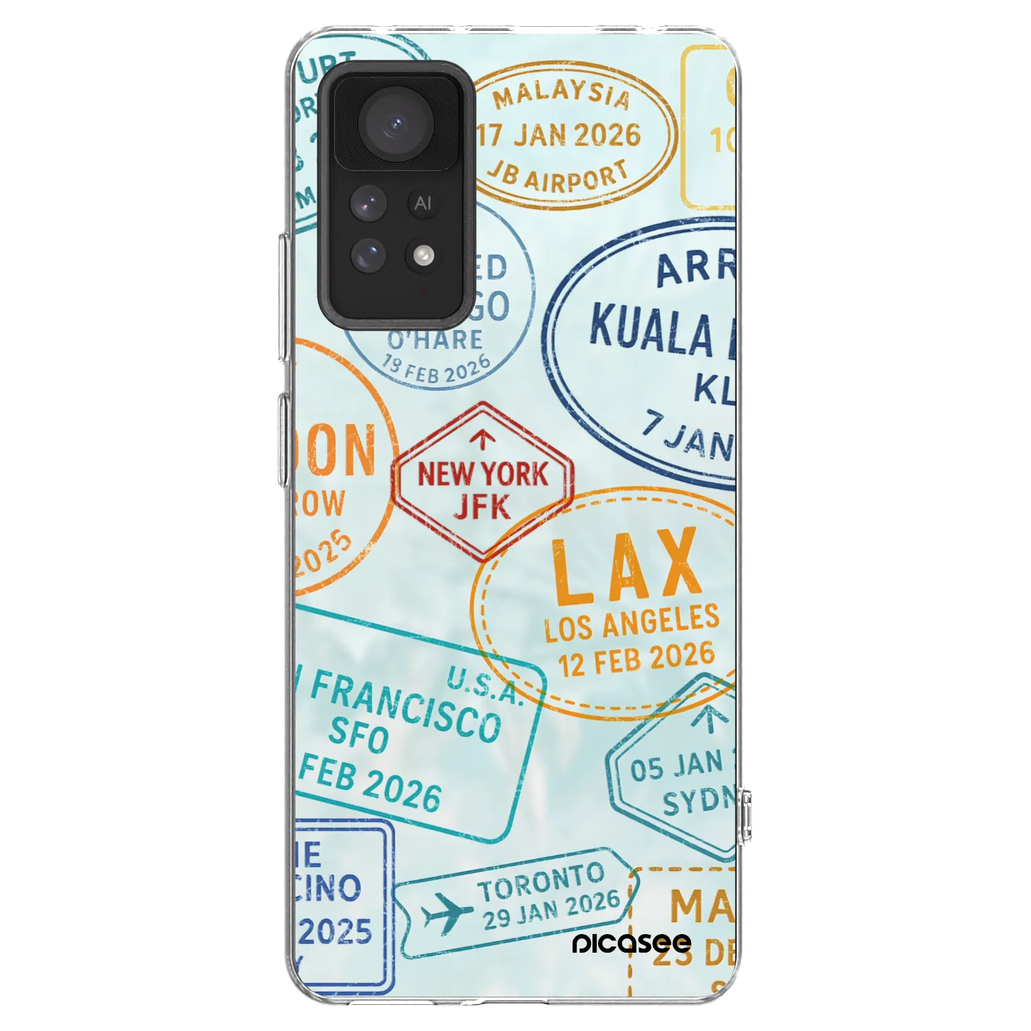 Picasee Xiaomi Redmi Note 11 Pro Hülle - Transparentes Silikon - PASSPORT EDITION