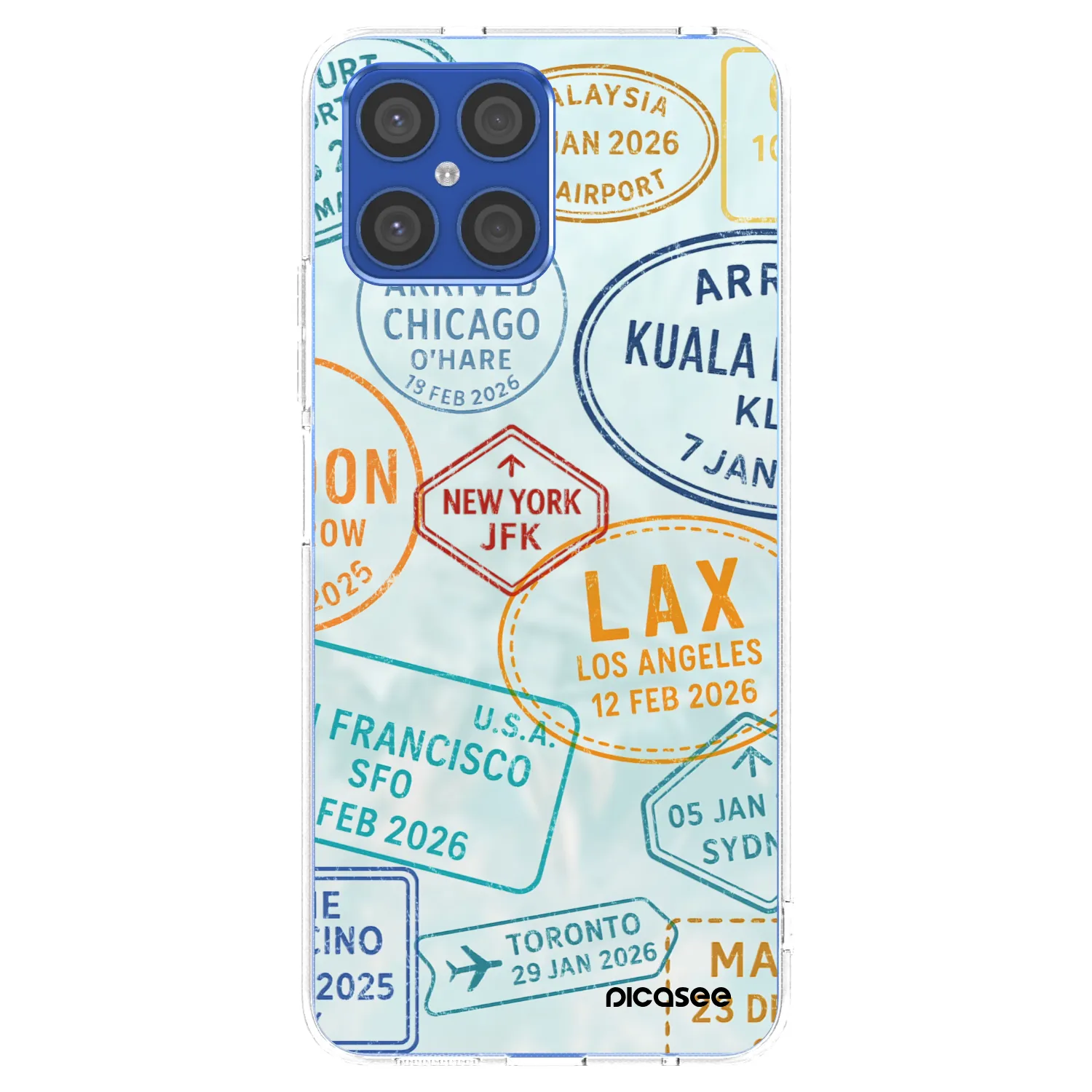 Picasee Honor X8 4G Hülle - Transparentes Silikon - PASSPORT EDITION