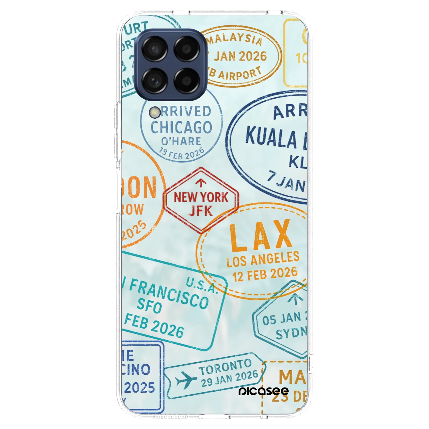 Picasee Samsung Galaxy M53 5G Hülle - Transparentes Silikon - PASSPORT EDITION