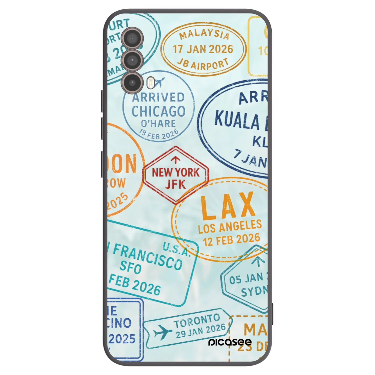 Picasee Motorola Moto E40 Hülle - Schwarzes Silikon - PASSPORT EDITION