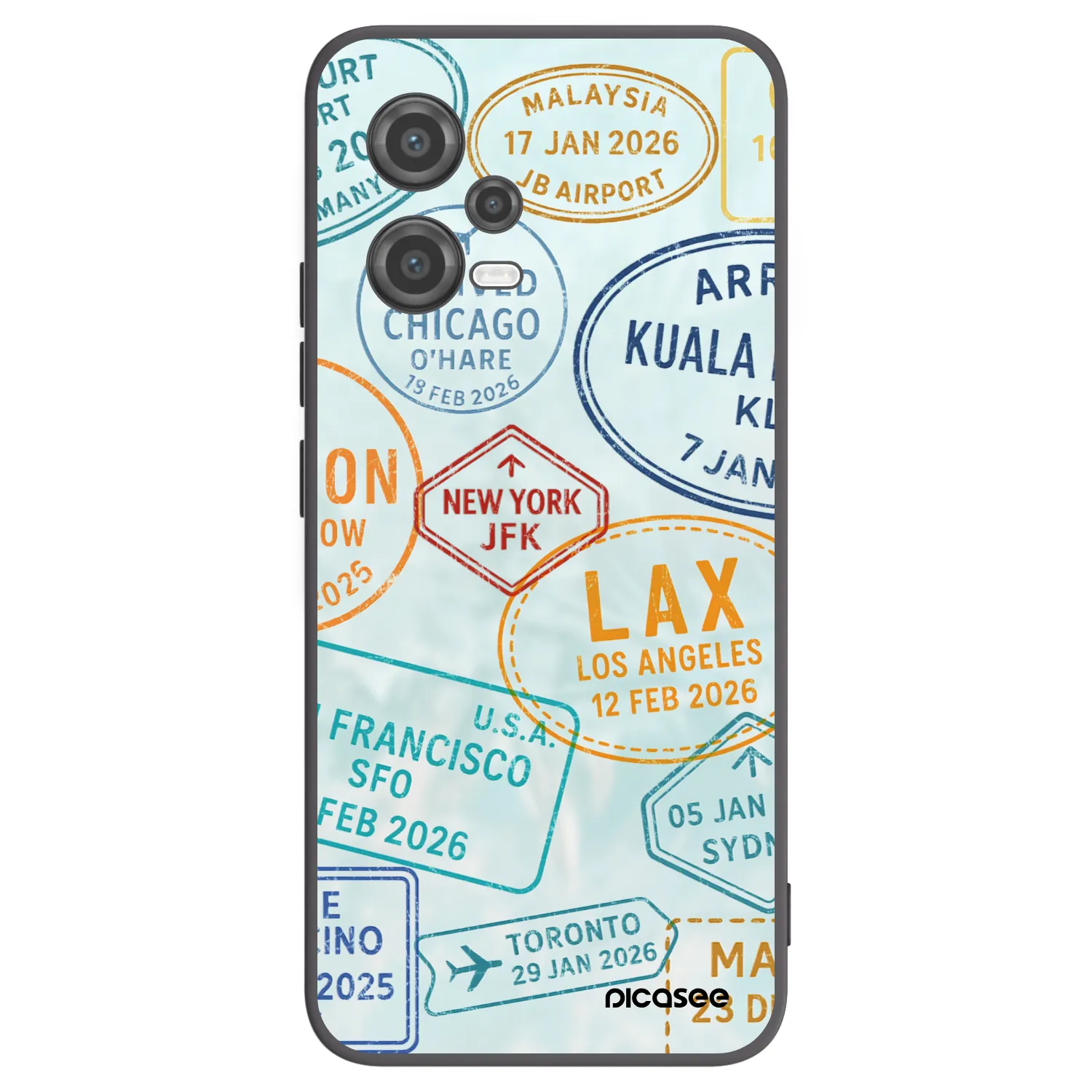 Picasee Xiaomi Poco X5 Hülle - Schwarzes Silikon - PASSPORT EDITION