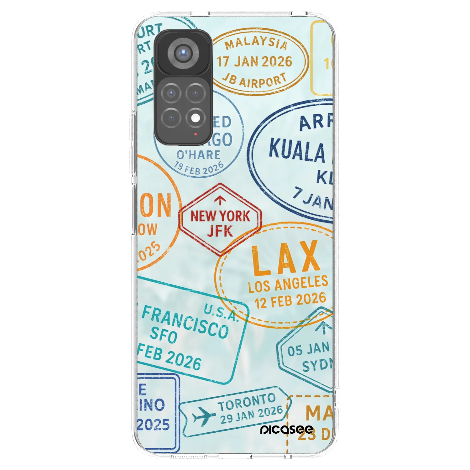 Picasee Xiaomi Redmi Note 11S 5G Hülle - Transparentes Silikon - PASSPORT EDITION