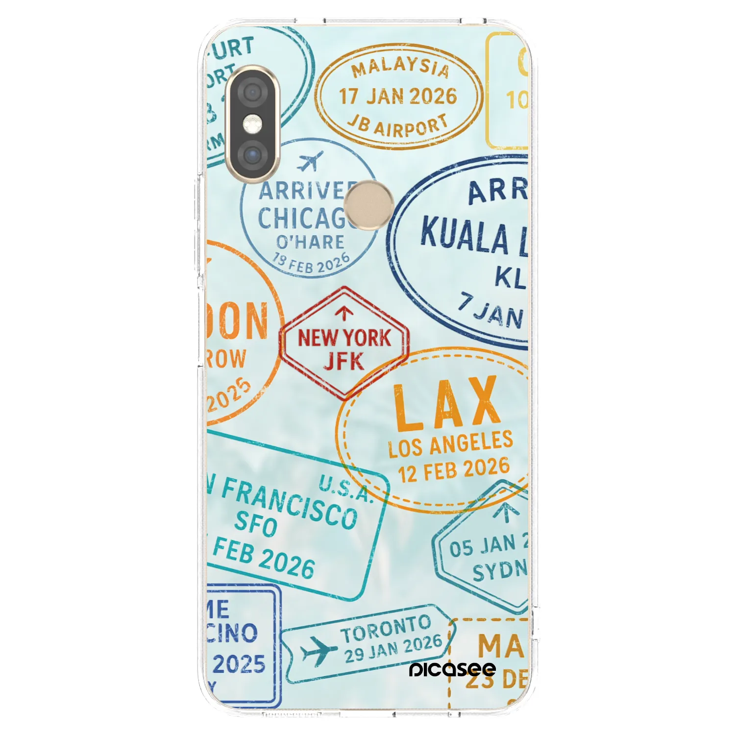Picasee Xiaomi Redmi Note 5 Global Hülle - Transparentes Silikon - PASSPORT EDITION