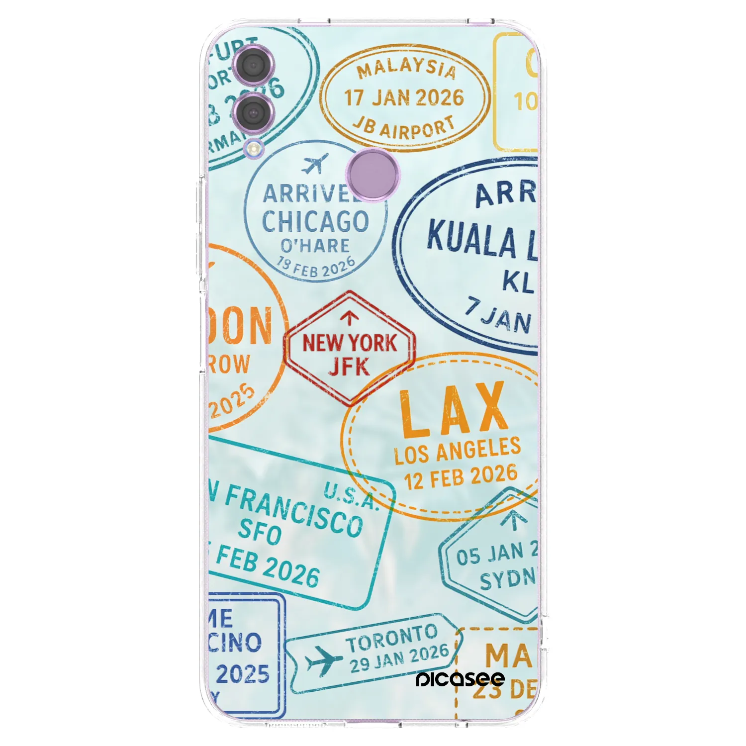 Picasee Honor 8X Hülle - Transparentes Silikon - PASSPORT EDITION