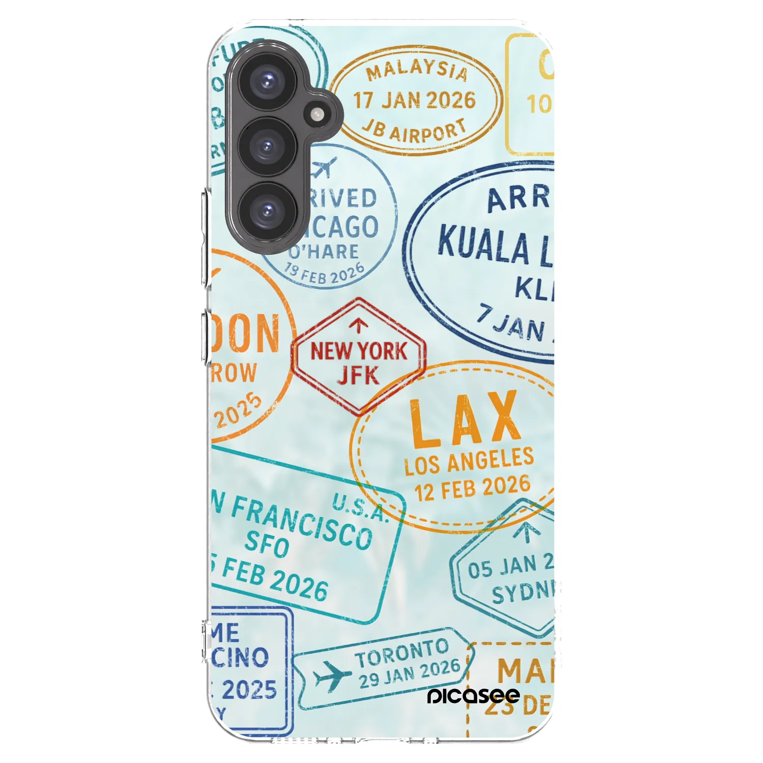 Picasee Samsung Galaxy A34 5G A346B Hülle - Transparentes Silikon - PASSPORT EDITION