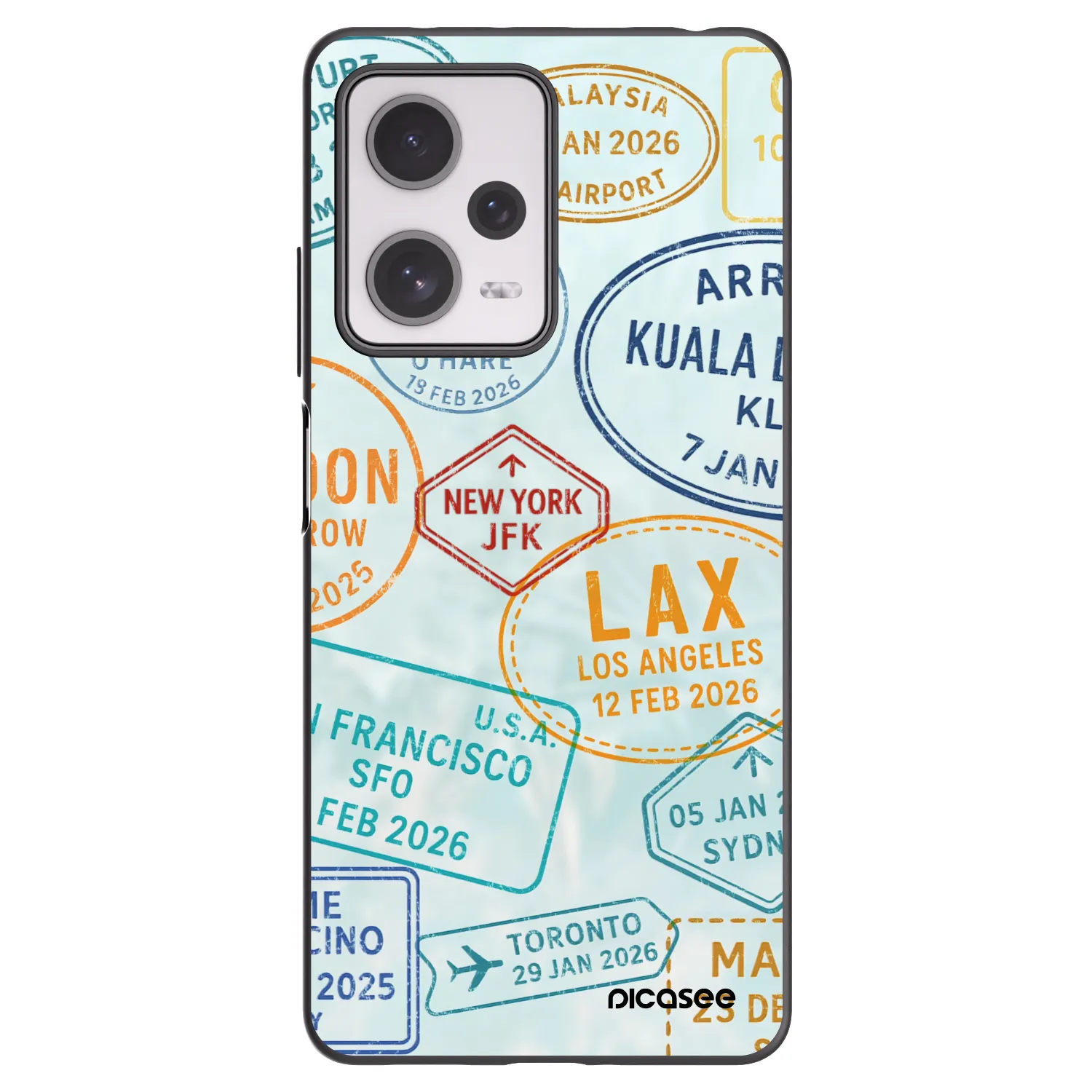 Picasee Xiaomi Redmi Note 12 Pro+ 5G Hülle - Schwarzes Silikon - PASSPORT EDITION