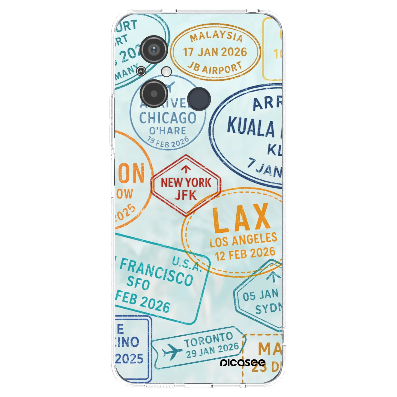 Picasee Xiaomi Redmi 12C Hülle - Transparentes Silikon - PASSPORT EDITION