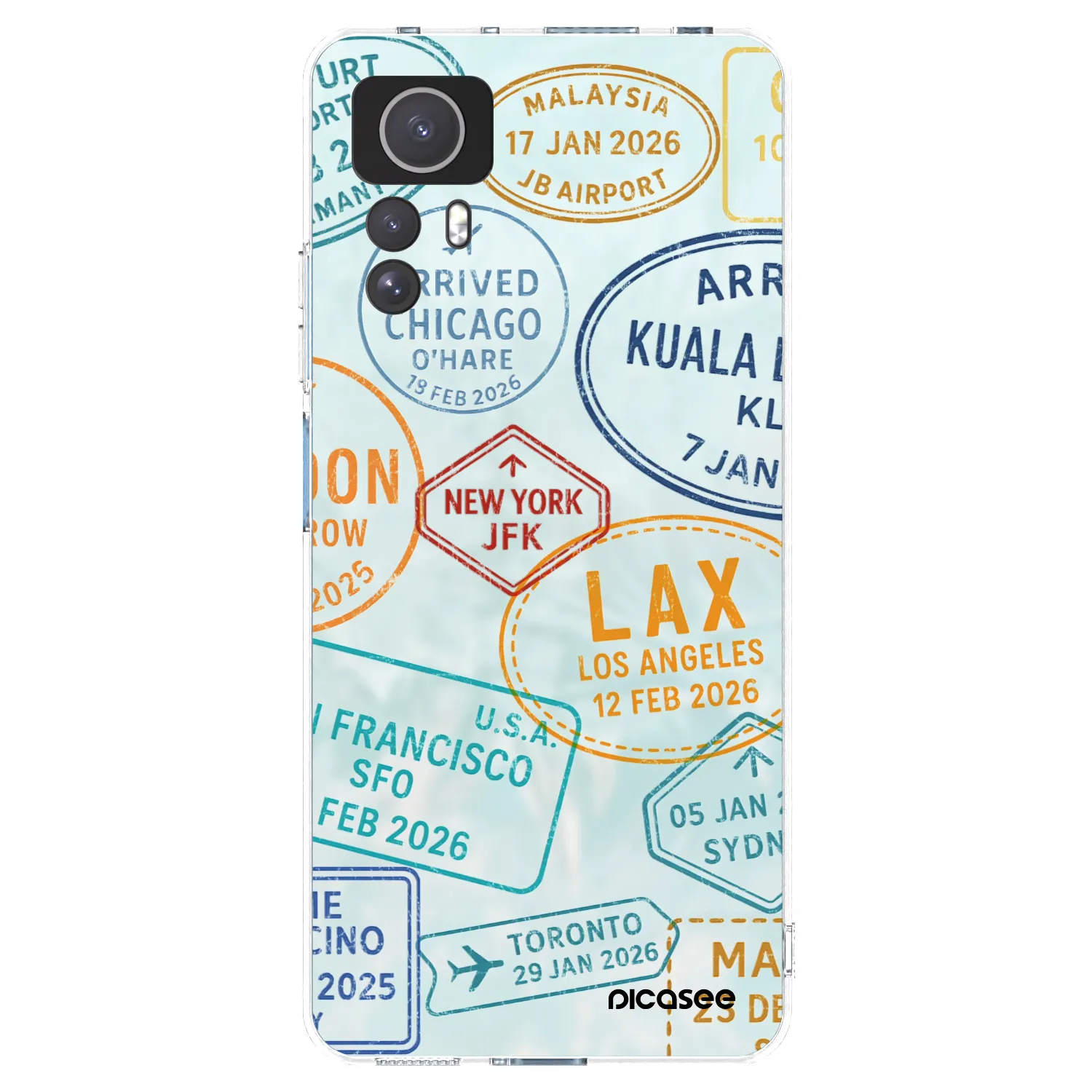 Picasee Xiaomi Redmi Note 12S Hülle - Transparentes Silikon - PASSPORT EDITION