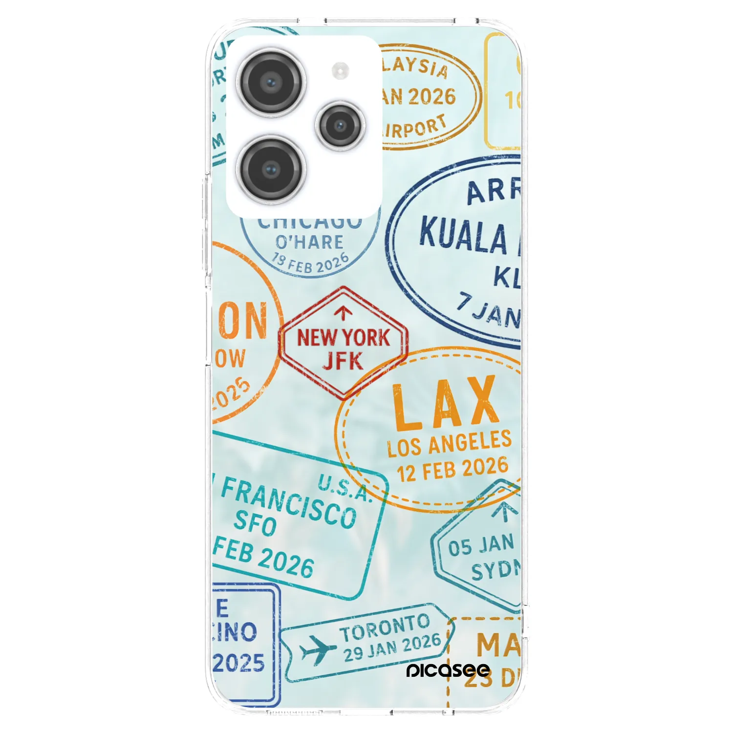 Picasee Xiaomi Redmi 12 4G Hülle - Transparentes Silikon - PASSPORT EDITION