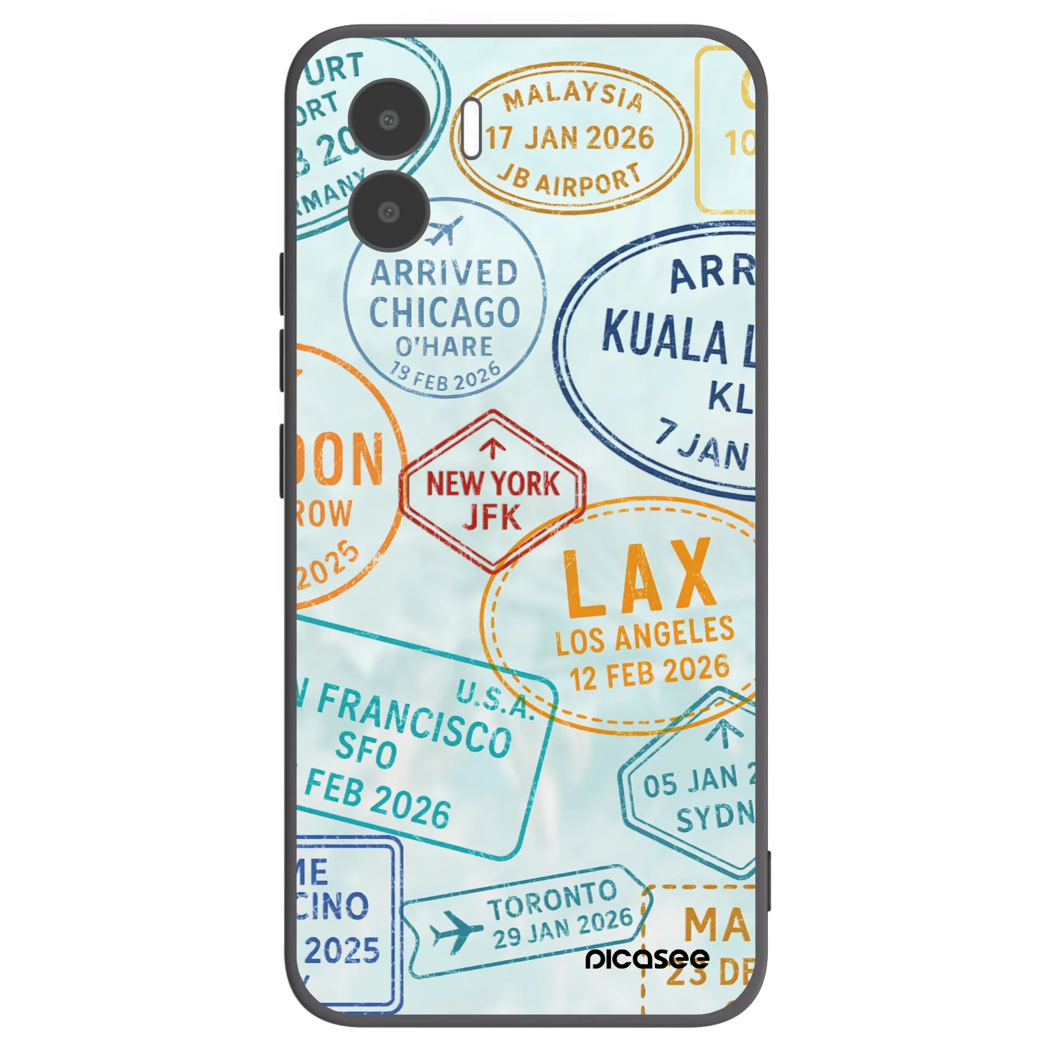 Picasee Xiaomi Redmi A2 Hülle - Schwarzes Silikon - PASSPORT EDITION