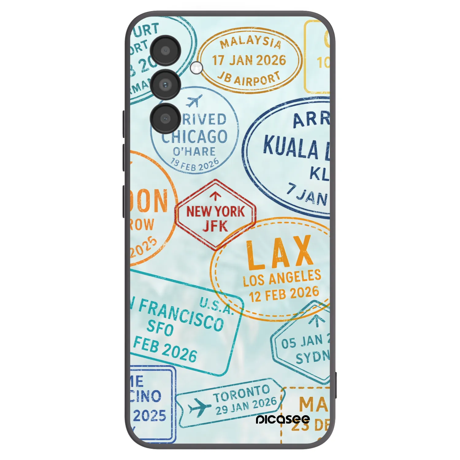 Picasee Samsung Galaxy A04s A047F Hülle - Schwarzes Silikon - PASSPORT EDITION