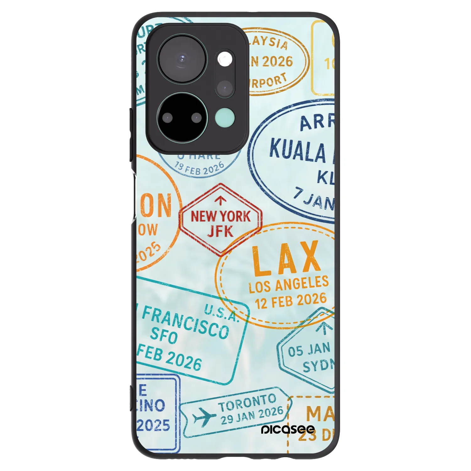 Picasee Honor X7a Hülle - Schwarzes Silikon - PASSPORT EDITION