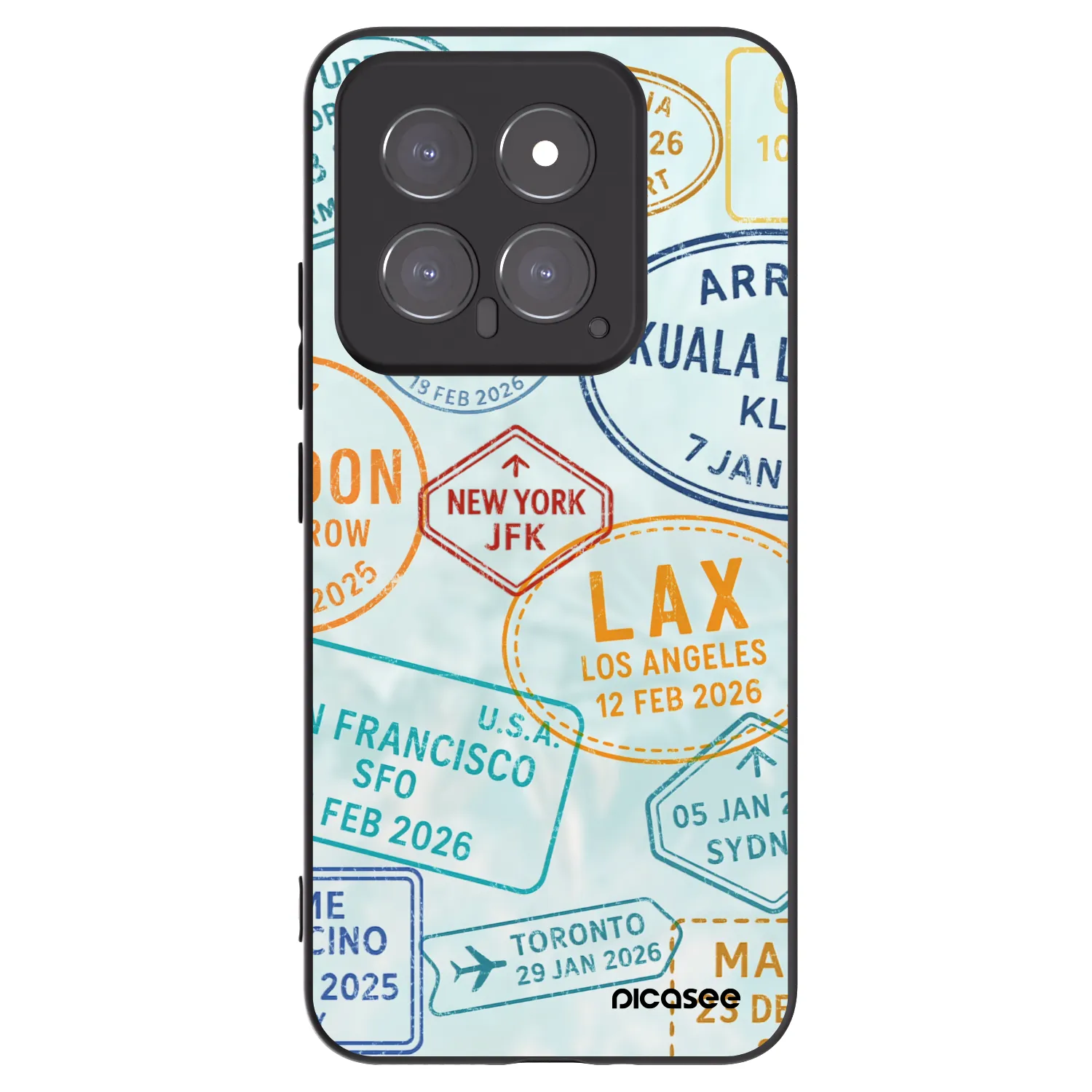 Picasee Xiaomi 14 Hülle - Schwarzes Silikon - PASSPORT EDITION