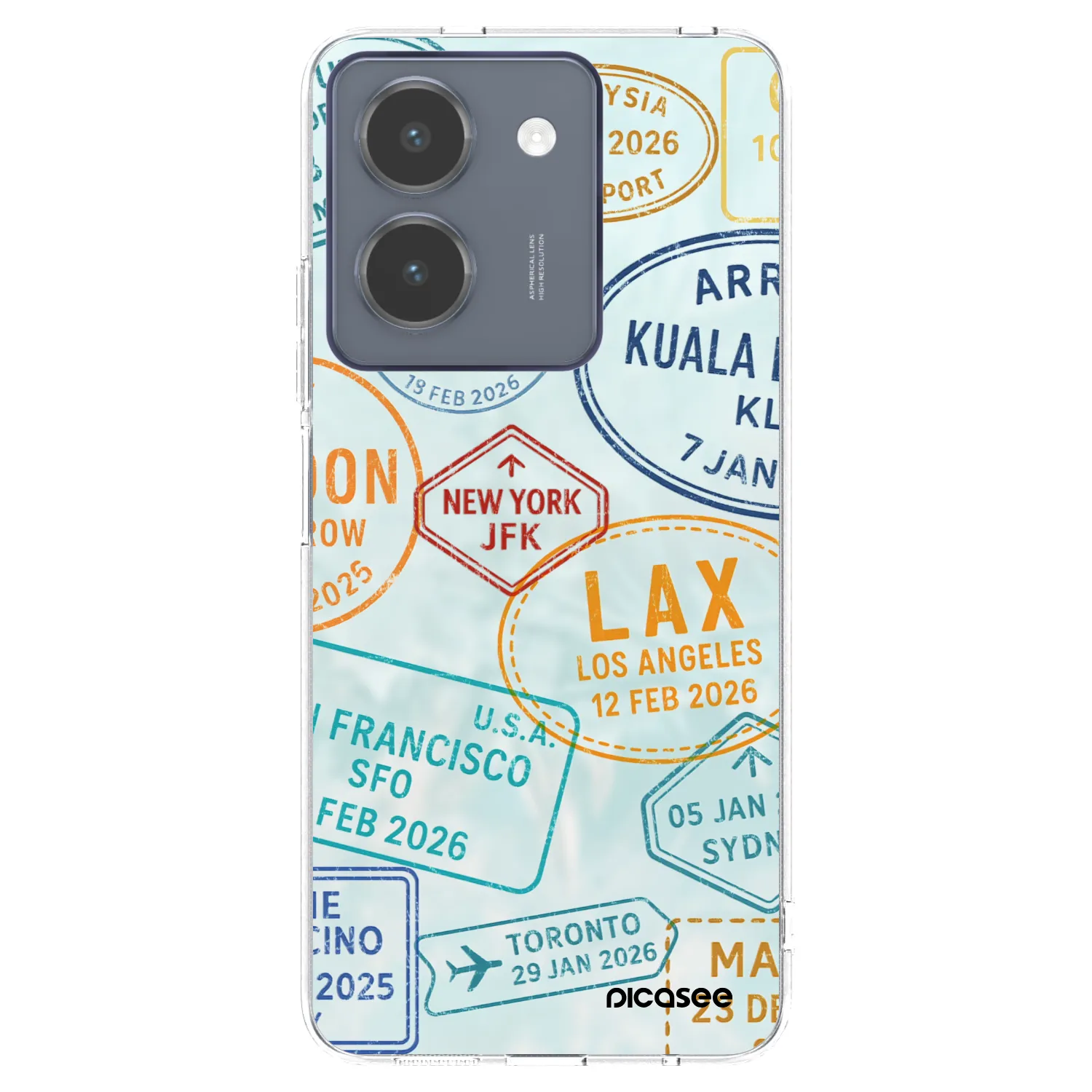 Picasee Vivo Y36 4G Hülle - Transparentes Silikon - PASSPORT EDITION