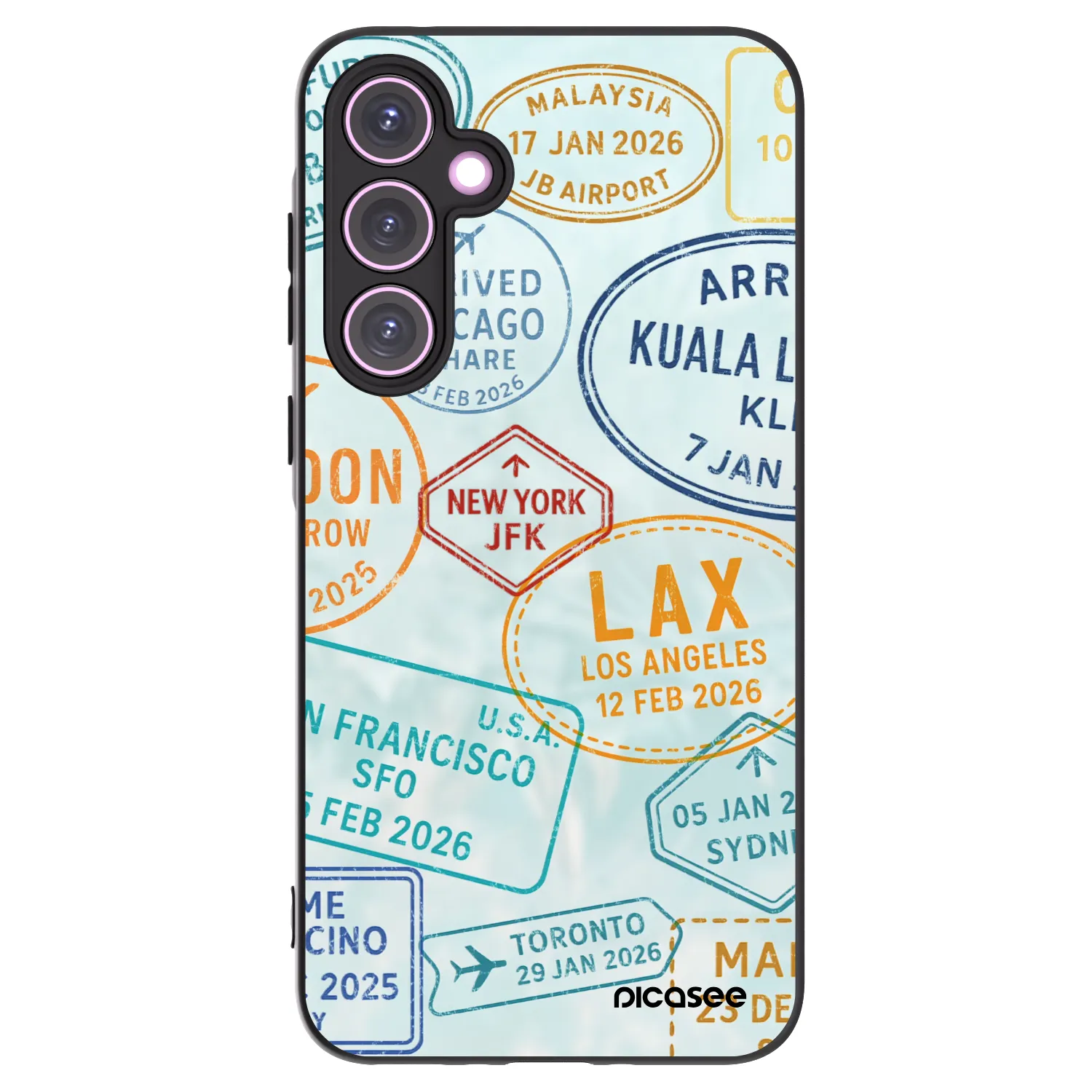 Picasee Samsung Galaxy A35 5G A356B Hülle - Schwarzes Silikon - PASSPORT EDITION