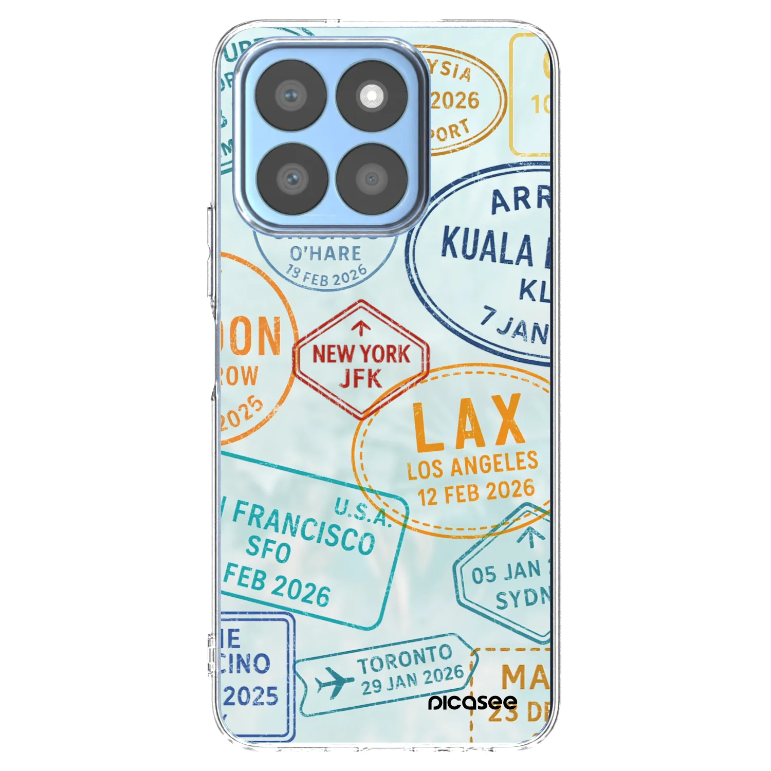 Picasee Honor X8b Hülle - Transparentes Silikon - PASSPORT EDITION