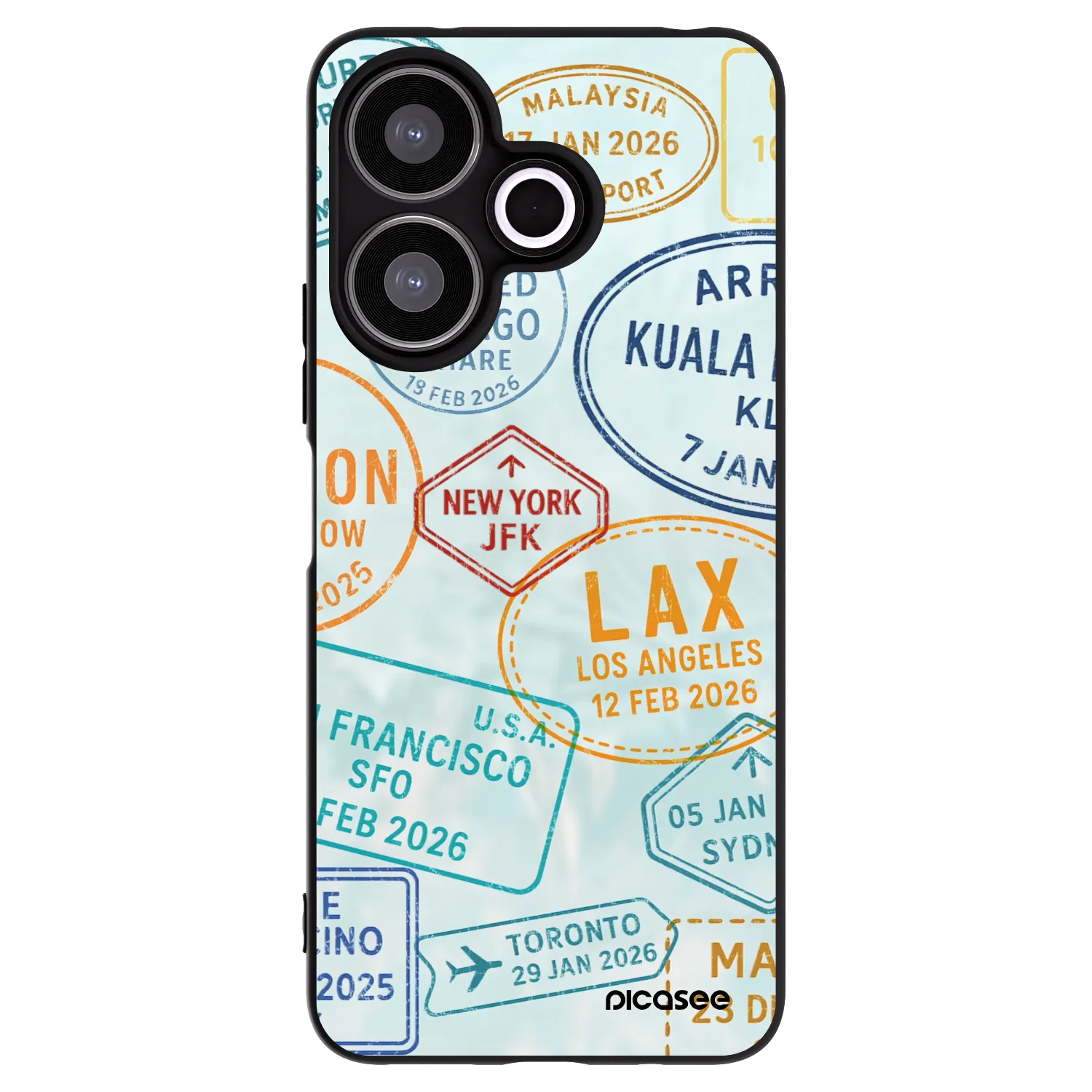Picasee Xiaomi Redmi 13 4G Hülle - Schwarzes Silikon - PASSPORT EDITION
