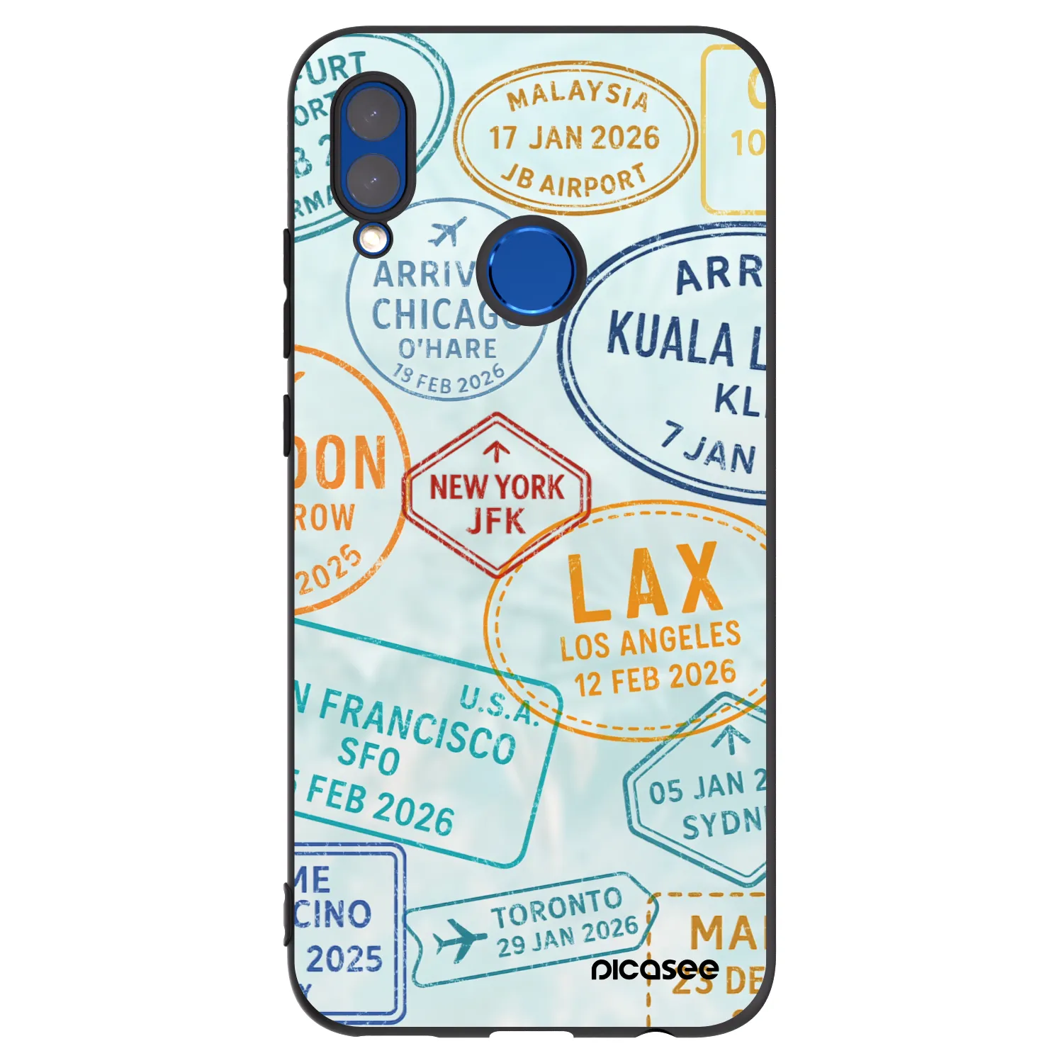 Picasee Huawei P Smart 2019 Hülle - Schwarzes Silikon - PASSPORT EDITION