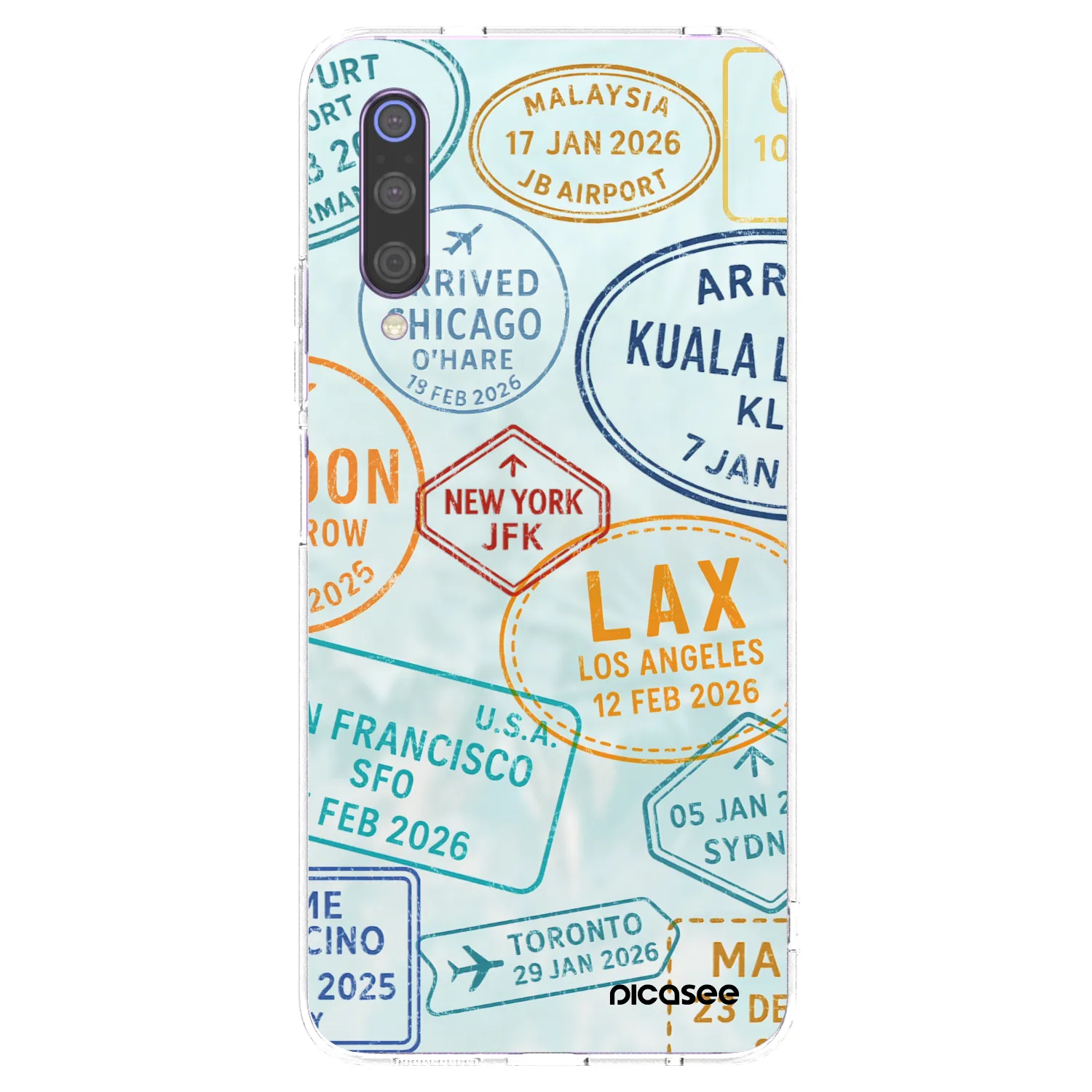 Picasee Xiaomi Mi 9 Hülle - Transparentes Silikon - PASSPORT EDITION
