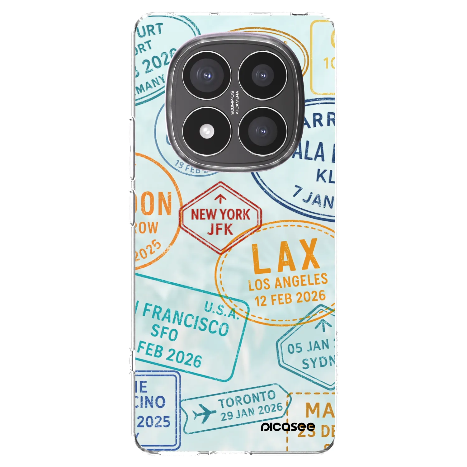 Picasee Xiaomi Redmi Note 14 Pro+ 5G Hülle - Transparentes Silikon - PASSPORT EDITION