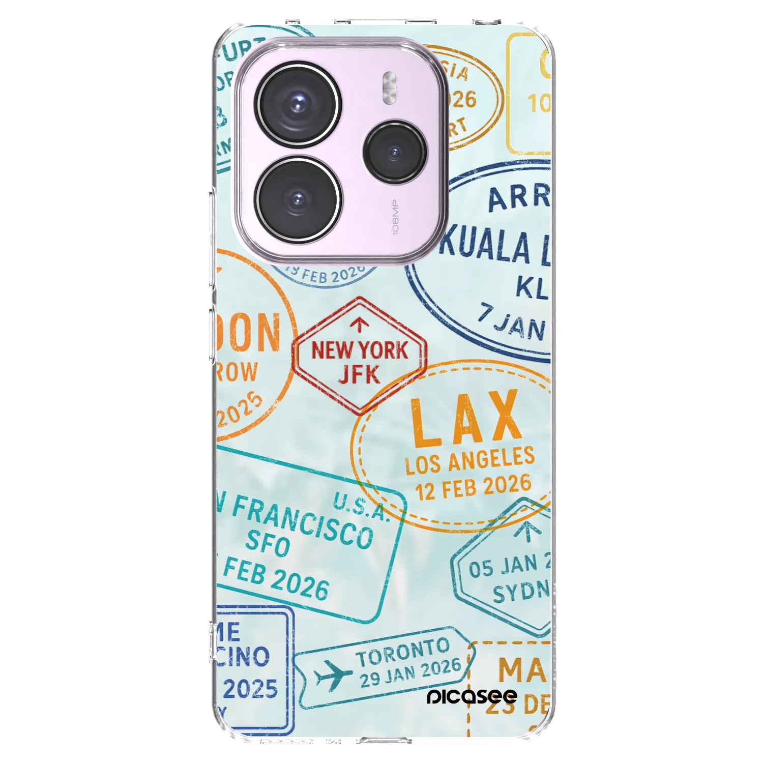 Picasee Xiaomi Redmi Note 14 5G Hülle - Transparentes Silikon - PASSPORT EDITION