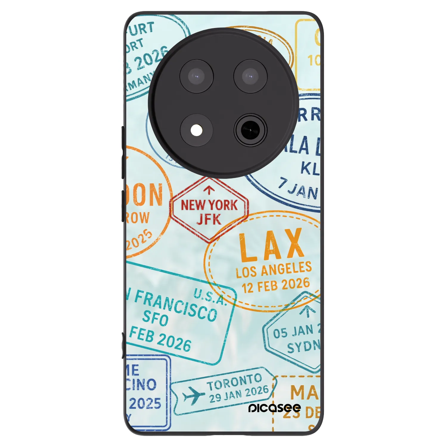 Picasee Honor Magic7 Lite 5G Hülle - Schwarzes Silikon - PASSPORT EDITION