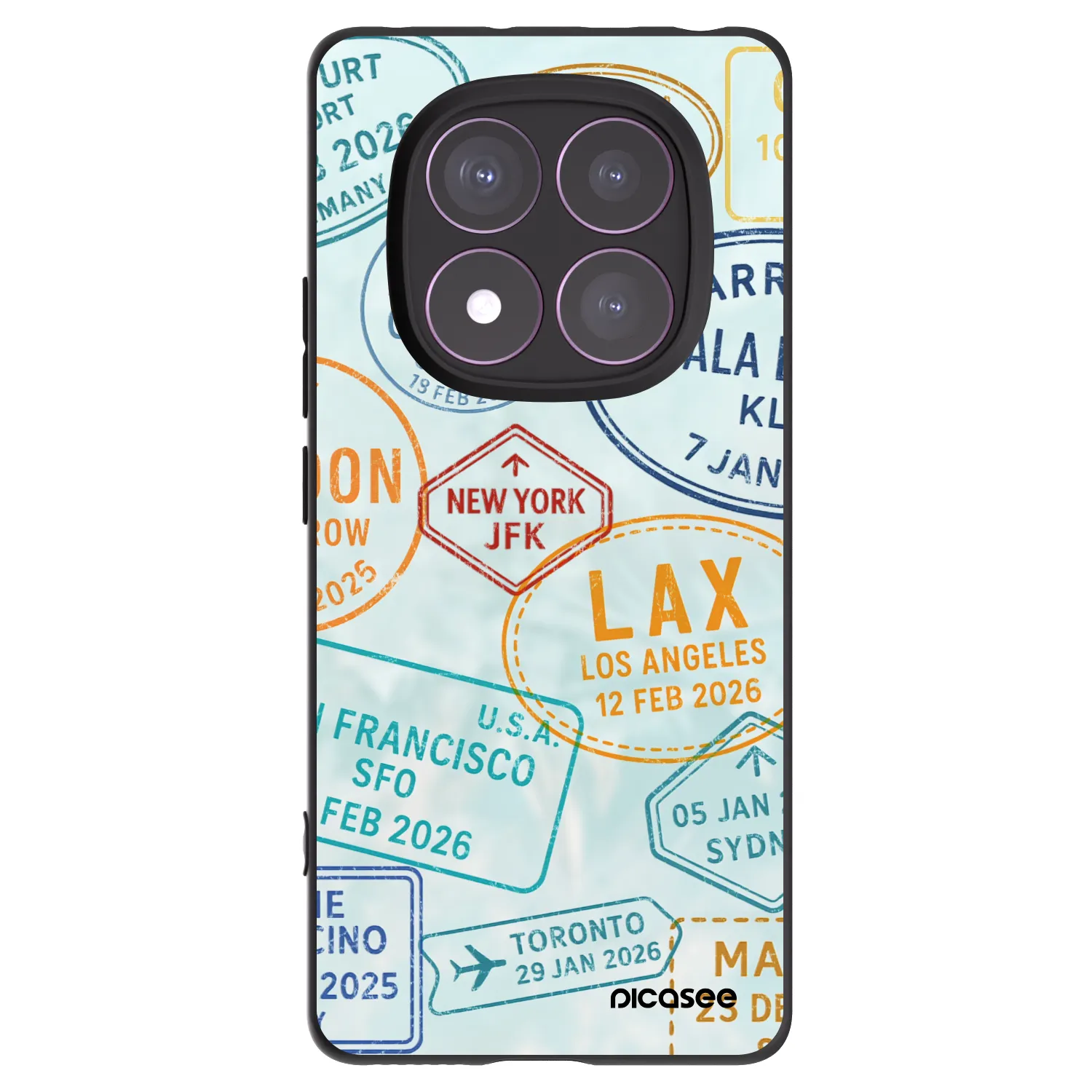 Picasee Xiaomi Redmi Note 14 Pro 4G Hülle - Schwarzes Silikon - PASSPORT EDITION