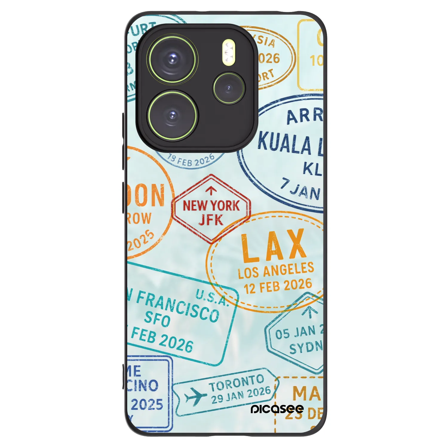 Picasee Xiaomi Redmi Note 14 4G Hülle - Schwarzes Silikon - PASSPORT EDITION