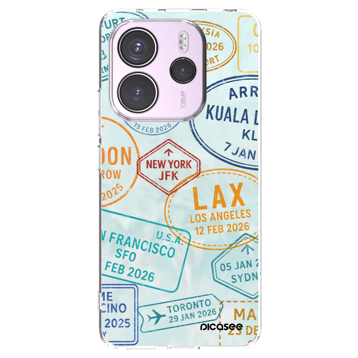 Picasee Xiaomi Redmi Note 14 4G Hülle - Transparentes Silikon - PASSPORT EDITION