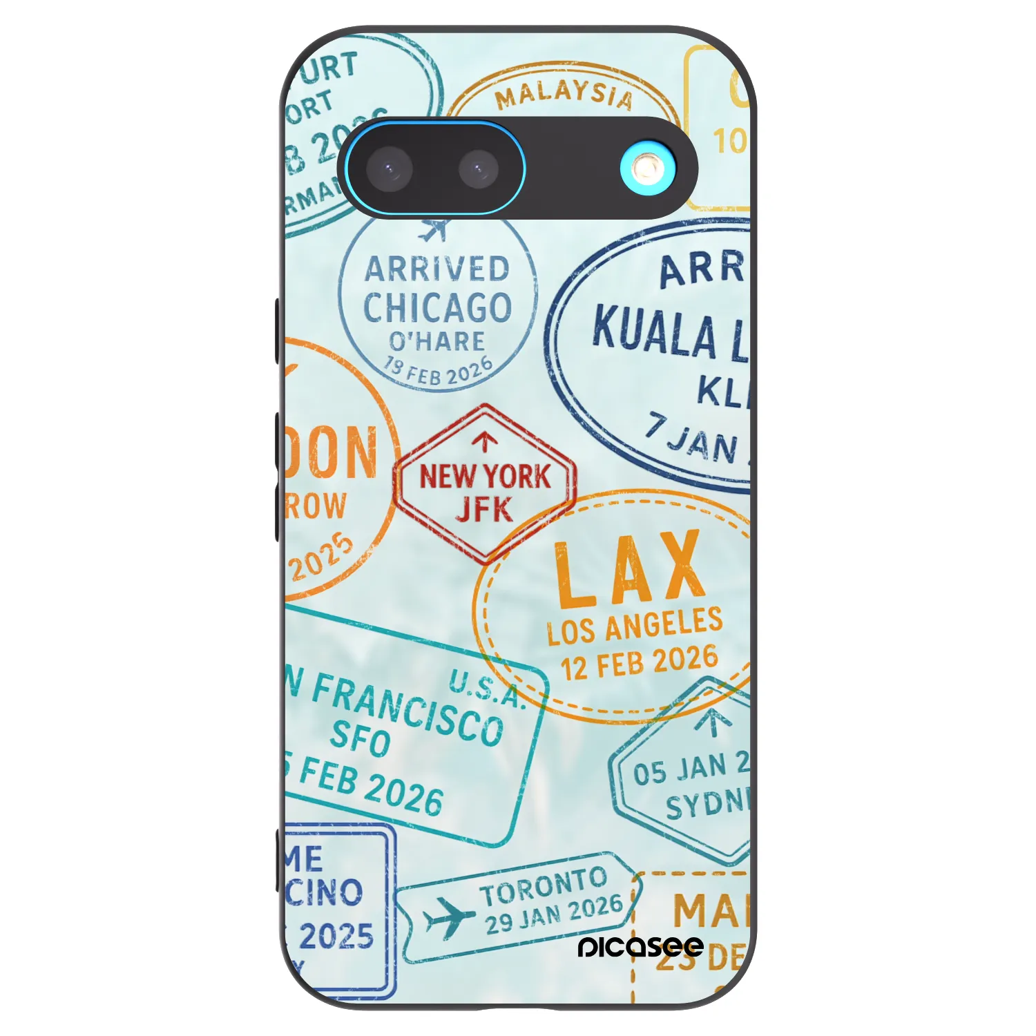 Picasee Google Pixel 8 Hülle - Schwarzes Silikon - PASSPORT EDITION