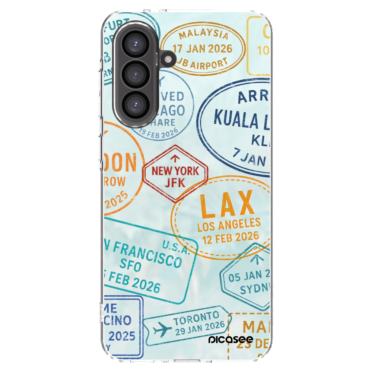 Picasee Samsung Galaxy A56 5G A566B Hülle - Transparentes Silikon - PASSPORT EDITION